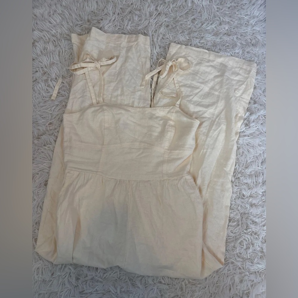 Cream old navy jumpsuit